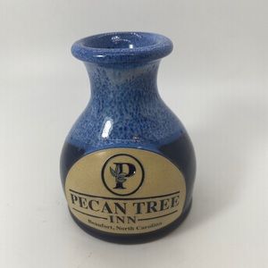 Pecan Tree Inn Beaufort, NC Hand Thrown and Glazed Pottery vase#328